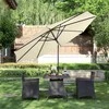 Songmics Skėtis Ø 300 cm Taupe