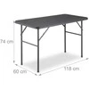 Relaxdays Sodo stalas, 74x118x60 cm, pilka