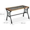Relaxdays Sodo stalas, 98x47x58 cm, juodas