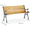 Relaxdays Sodo suoliukas, 73.5x126x52.5 cm, ruda