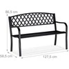 Relaxdays Metalinis sodo suoliukas su pintu dizainu