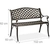 Relaxdays Sodo suoliukas, metalas, 102x60x82 cm, juoda