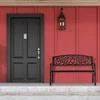 Relaxdays Sodo suoliukas, metalas, 127x61x87 cm, juoda
