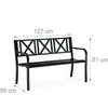 Relaxdays Sodo suoliukas, metalas, 81x127x56 cm, juoda