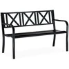 Relaxdays Sodo suoliukas, metalas, 81x127x56 cm, juoda