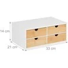 Relaxdays Stalinis organizatorius, 14x33x21 cm, balta