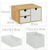 Relaxdays Stalo organizatorius, 14.5x25x20 cm, balta