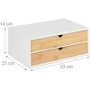 Relaxdays Stalo organizatorius, 14x33x21 cm, balta