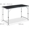 Relaxdays Stovyklavimo stalas, sulankstomas, 120x60x70,5 cm, pilkas