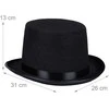 Relaxdays Top Hat rinkinys, 13x26x31 cm, juoda