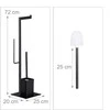 Relaxdays Handy WC rinkinys matinės juodos spalvos