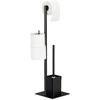 Relaxdays Handy WC rinkinys matinės juodos spalvos