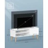 TV staliukas Songmics Vasagle TV spintelė su 1 durelėmis 40 x 120 x 49 cm balta