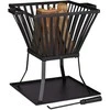 Relaxdays Ugnies dubuo, 56x56.5x45 cm, juoda