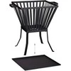 Relaxdays Ugnies dubuo, 56x56.5x45 cm, juoda