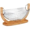 Relaxdays Vaisių krepšelis, 18,5x38x23 cm, Natūralus, Sidabrinis