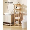 Songmics Bambukas 5 lentynos 33 x 33 x 146 cm siauras