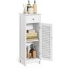 Songmics Vasagle Schmaler Badschrank mit Lamellentür