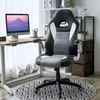 Songmics Žaidimų kėdė, 48x52x90-112 cm, juoda