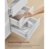 Songmics Vasagle Sandėliavimo spintelė su durelėmis, moderni debesų baltumo