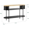 Konsolinis stalas, SoBuy FSB102-SCH, 110x39x76 cm, Juodas