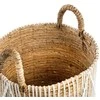Bazaar Krepšys, Tiesi siūlai Makrame technika, 0,35x0,35x0,45 m, Jūros žolė