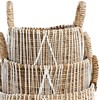 Bazaar Krepšys, Tiesi siūlai Makrame technika, 0,35x0,35x0,45 m, Jūros žolė