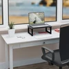 Laikiklis Relaxdays Monitoriaus stovėtojas, pramoninio stiliaus, 15x40x23 cm, juodas