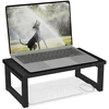 Laikiklis Relaxdays Monitoriaus stovėtojas, pramoninio stiliaus, 15x40x23 cm, juodas