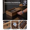 SONGMICS laikrodžių dėžutė iš paulovnijos medienos 12 skyrių su stiklo dangčiu 0194343045580