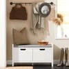 Laikymo suoliukas, SoBuy FSR63-II-W, 91x30x50 cm, baltas