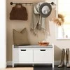 Laikymo suoliukas, SoBuy FSR63-II-W, 91x30x50 cm, baltas