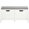 Laikymo suoliukas, SoBuy FSR63-II-W, 91x30x50 cm, baltas
