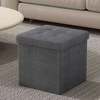 Songmics Pufas 38x38x38 cm tamsiai pilka