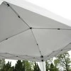 "Outsunny" sulankstoma pavėsinė 2,4x2,4 m, sulankstoma pavėsinė su apsauga nuo UV spindulių, vakarėlių palapinė su krepšiu sodui, balkonui, plieninė balta