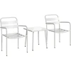 Lauko baldų komplektas Aosom Bistro komplektas 55x58x82 cm Baltas metalas