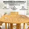 Lauko baldų komplektas Aosom Sodo baldų komplektas 150x90x74 cm Natūrali mediena Akacijos mediena