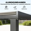 Lauko baldų komplektas Aosom Sodo baldų komplektas 7 dalių Ištraukiamas stalas su 6 kėdėmis 150x85x75 cm Pilkas Aliuminis