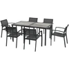 Lauko baldų komplektas Aosom Sodo baldų komplektas 150x87x72 cm Pilka Plienas