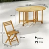 Lauko baldų komplektas Aosom Sodo baldų komplektas 150x90x74 cm Natūrali mediena Akacijos mediena