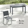 Lauko baldų komplektas Aosom Sodo baldų komplektas 5 dalių sėdimų vietų grupė 141,5x70,5x74,5 cm tamsiai pilkas metalas