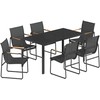 Lauko baldų komplektas Aosom Sodo baldų komplektas 150x80x73 cm juodas, plienas