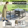 Lauko baldų komplektas Aosom Sodo baldų komplektas 5 dalių valgomojo komplektas 120x120x72 cm pilka plienas