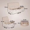 Lauko baldų komplektas Aosom Sodo baldų komplektas 4 dalių poliratano poilsio baldų komplektas 130x88x78 cm rudas