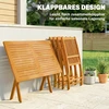 Lauko baldų komplektas Aosom Sodo baldų komplektas 5 dalių, sulankstomas, akacijos mediena, 120x70x75 cm, natūrali, lamelių dizainas