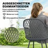 Lauko baldų komplektas Aosom Sodo kėdžių komplektas 56x51x84 cm Tamsiai pilka Plastikas