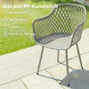 Lauko baldų komplektas Aosom Sodo kėdžių komplektas 56x51x84 cm Pilka Plastikas