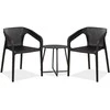 Lauko baldų komplektas Homestyle4U Sodo baldų komplektas, 154,5x74,5x54 cm, juoda