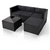 Lauko baldų komplektas Juskys Poilsio komplektas Homestar Punta Cana M Sofa 178x69x65 cm juoda/tamsiai pilka