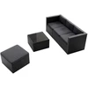 Lauko baldų komplektas Juskys Poilsio komplektas Homestar Punta Cana M Sofa 178x69x65 cm juoda/tamsiai pilka